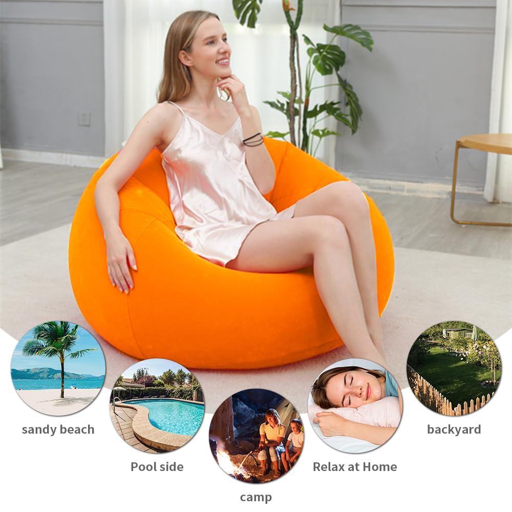 Amazon.com: KAERMU Inflatable Deck Chair with Air Pump, Lounger